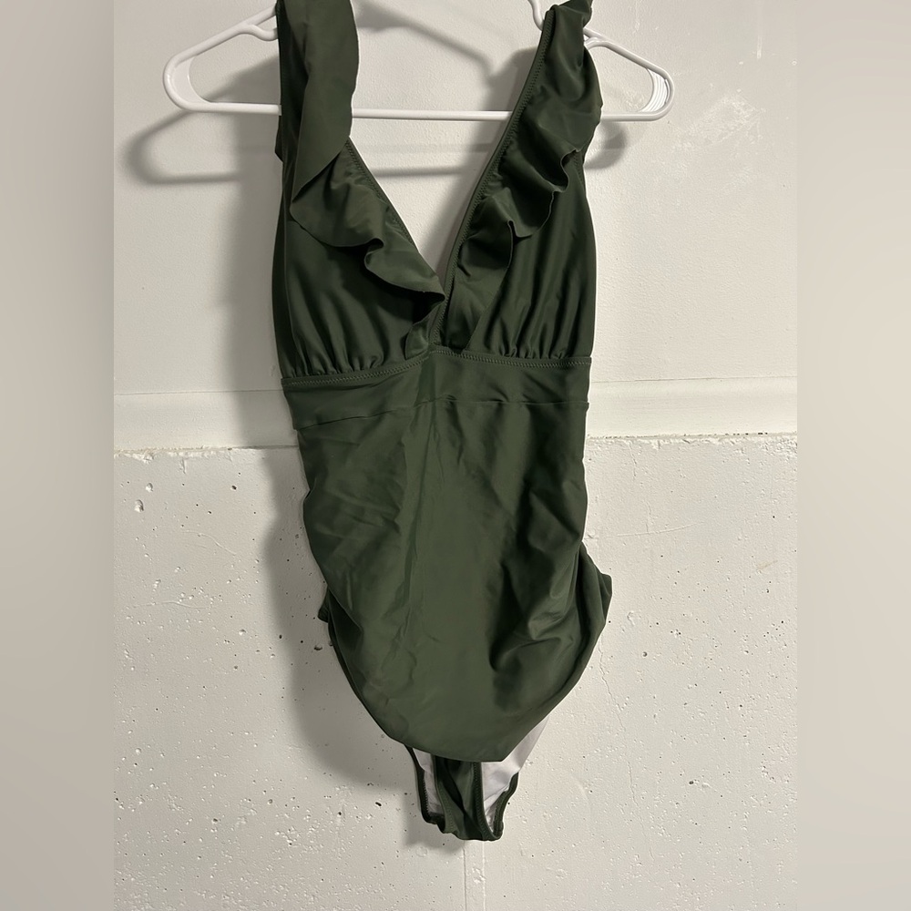 Cupshe Forest Green Ruffle Bodysuit